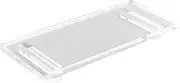 Acrylic Vanity Tray - Stand Riser for Bathroom,Clear Display Base Home Decor, Waterproof Acrylic Trays for Display with 2 Long Raised Feet for Plants