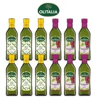 在飛比找森森購物網優惠-Olitalia 奧利塔 純橄欖油500ml x6罐+葡萄籽