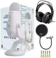 Yeti USB Microphone Bundle with Knox Headphones & Pop Filter - Blackout