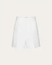 [Valentino Garavani] Valentino Garavani-Bermuda Bianchi in Cotone-Uomo