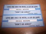 2 Melba Moore Love The One Your With / Don't Go Away Jukebox Title Strips
