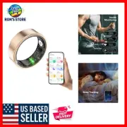 Fashionable Rose Gold Health Tracker Ring - Real-Time Data Sync via Bluetooth