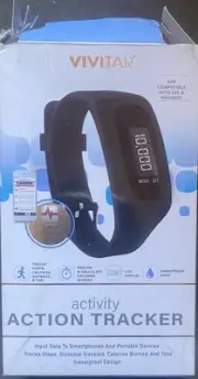 VIVITAR Activity Action Tracker Black for IOS and Android NEW in Box