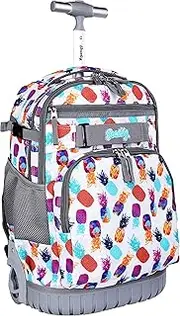 seastig Rolling Backpack 18in Wheeled Backpack Roller Backpack Carry-on Bag Laptop Backpack for Adults Kids School Trip