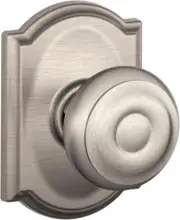 Schlage F10 GEO 619 CAM Camelot Collection Georgian Passage Knob, Satin Nickel