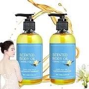 Caramel Vanilla Body Oil, 3.38 Oz, Body Oils for Women After Shower, Scented Vanilla Essential Oil, Nourishing Moisturizing, Lightweight Formula, All-Skin Types, Sweet Dessert Scent