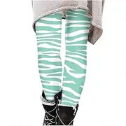 [Lpmadey] Fashion Leggings for Women Elegant Zebra Pattern Skinny Yoga Pants Full Length Comfy Casual Soft Warm Stretch Tights
