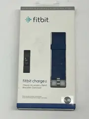 Fitbit Charge 2 Accessory Band, Large - Blue - New In Box Band Only Not A Watch