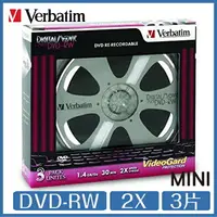 在飛比找樂天市場購物網優惠-【超取免運】Verbatim DVD-RW 8公分 1.4G