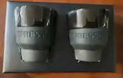 Nespresso Touch Espresso Cups Black Ceramic w/ Silicone Grip