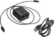 Gatuida 3pcs Digital Audio Splitter Audio Converter Box with USB Cable Optical Fiber 24bit S/pdif No Noise Easy to Use