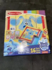 Melissa & Doug Blue's Clues & You! Wooden Cube Puzzle 16 Pieces - New Sealed Set
