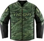 Icon Hooligan Tiger s Blood, textile jacket , color: Dark Green/Olive/Black , size: XXL