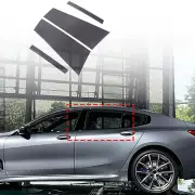 Real Carbon Fiber Window Pillar Decal Door Trim For BMW 8 Series G14 G15 2019-22
