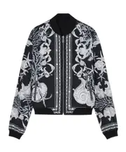 Versace Barocco Sea Reversible Zipped Bomber Jacket IT52,IT50 Black