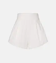 [Adriana Degreas] Adriana Degreas Solid pleated cotton shorts AU 14 white