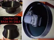 Celestron C11 RASA W/DSLR Camera Dust Cap, connects on telescope. 3D Printed