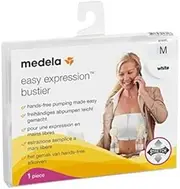 Medela Easy Expression Bustier, Hands-Free Pumping Bra, White, Small