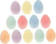 Totority Colorful Chalks for Kids Toddlers Eggs-shaped Drawing Chalks Set by 12pcs Non-toxic for School Home