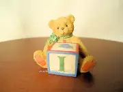Cherished Teddies Bear With ABC I Alpha Letter Block 1995 NIB
