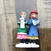 Two Girls Singing Christmas Carols St Nicholas Square Village Accessories NEW