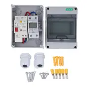 Outdoor Waterproof Distribution Box 2 Way with 230VAC C40 Leakage Protection Switch 220VAC 5(60)A Electric Energy Meter