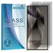 [2 Pack] Privacy Anti-Spy Full Coverage Samsung Galaxy S24 Ultra (6.8") Tempered Glass Fingerprint Unlock Premium 9H HD Screen Protectors by MEZON (Galaxy S24 Ultra, Privacy) – FREE EXPRESS