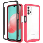 MCC Shockproof Bumper Case Samsung Galaxy A32 4G Clear Back Cover A325 [Magenta]