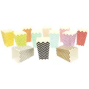 Mini Popcorn Boxes x12 Chevron Party Favour Kids Movie Night Birthday Decor