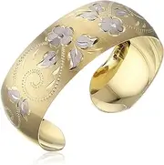 [Amazon Essentials] Yellow 14K Gold-Filled Hand Engraved Cuff Bracelet (previously Amazon Collection)
