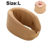 Neck Brace, Ergonomic Neck Support Bracket for Sleeping, Neck Pain Relief—Skin Tone—L