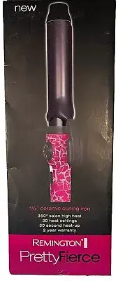 Remington One Pretty Fierce 11/2 inch ceramic curling iron With 2yr Warranty