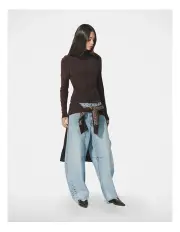 [Decjuba] Long Sleeve Top in Brown