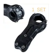 Full Carbon Fiber Handlebar Bar Mount Clamp Stem MTB Road Bike T800 3K 6 degrees