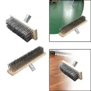 Wire Brush Head, Push Broom, Sturdy Floor for Cleaning Garage Tile Surfaces