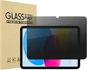 ProCase 360 Degree 4-Way Privacy Screen Protector for iPad 11th Generation 2025 11 Inch/ 10th 10.9 Inch 2022, Anti-Spy Tempered Glass Film for iPad 11/10 gen 11" 10.9"