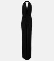 [Costarellos] Costarellos Halterneck jersey jumpsuit AU 16 black