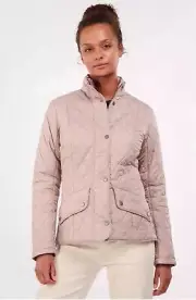 Barbour Women’s Flyweight Cavalry Quilted Jacket Dusty Mauve Size 16 NWT