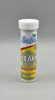 Evolve • ULTRA CONCENTRATED BLEACH TABLETS 8ct (1.41 oz) • Fresh Lemon Scent