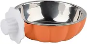 Nybhyjka Bird Food Bowl,Bird Cage Food Water Bowl - Spill Proof Suspending Stainless Steel Dish for Lovebird Feeding Conure Cockatiel Drinking Indoor Outdoor Parakeet Bath