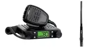 UNIDEN X70 Compact UHF CB RADIO 5W 80ch 7 COLOUR LCD UNIDEN ATX970S BLK ANTENNA