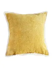 [SOGA] Throw Pillow Aesthetic Chenille Texture for Home Decor 50cm in Yellow