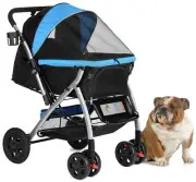 HPZ PET ROVER Premium Pet Stroller for Small/Medium/Large Dogs, Cats - Sky Blue