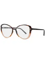 Tom Ford Oversized Optical Glasses, Optical Glasses, Brown Havana, Signature T Insert at Temples, Designer Plaque at Tips, Oversized ONE SIZE