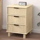 Sorrento 3 Drawer Side Table - Swedish Oak
