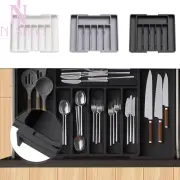 Silverware Drawer Organizer Expandable Adjustable Cutlery Tray Storage Solution