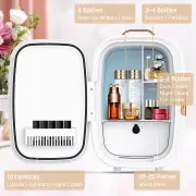 Advwin 15L Mini Makeup Fridge with LED Makeup Mirror