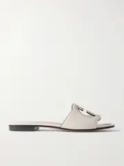 [Gucci] Gucci - Cutout Leather Slides - White - IT39 IT 39 White