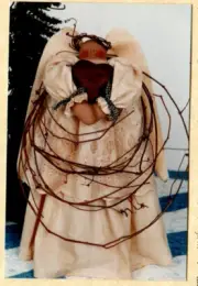 A Hand On My Shoulder Weighted Guardian Angel Poly Doll Pattern Primitive Folk