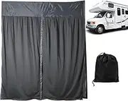 Magnetic Side Door Van Fly Screen,Double Layer Sliding Door Mesh - Center Magnetic Closure, Covering Barrier for RV Protection